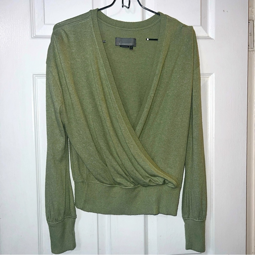 by Anthropologie sweater Top green  Size S